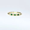 Diamond  & Emerald 14kt Yellow Gold Half Eternity Ring