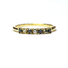 Black & White Diamond  Half Eternity 14kt Rose Gold Ring