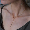 Diamond Salt & Pepper Bead Gold Necklace