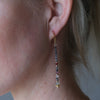 Diamond & Tourmaline Bead  Dangle Earrings