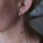 Pink Tourmaline 14kt Yellow Gold Earring