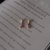 Diamond  & Tourmaline Beads with Gold Filled Bead & 14kt Yellow Gold Earring