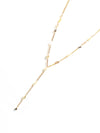 Diamond Salt & Pepper Bead Gold Necklace