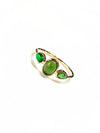 Green Tourmaline Cabochon 14kt Gold Ring