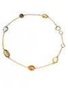 Multi  Cabochon 14kt Gold Bracelet