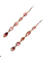 Pink Tourmaline 14kt Yellow Gold Earring