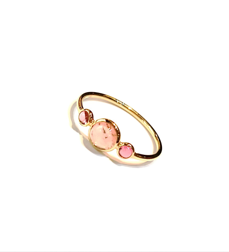 Pink Tourmaline  14kt Yellow Gold Ring