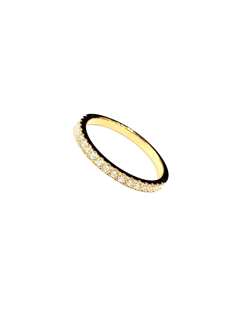 Diamond 0.30 carat Half Eternity 14kt Yellow Gold Ring