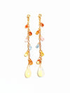 Diamond, Sapphire, Opal Gold Filled Chain & 14kt Gold Earring