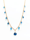 Tanzanite & Kyanite Drop Bead Necklace