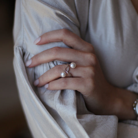 Pearl & Silver Ring – Alon Shina